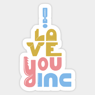 I Love You Typography Sticker